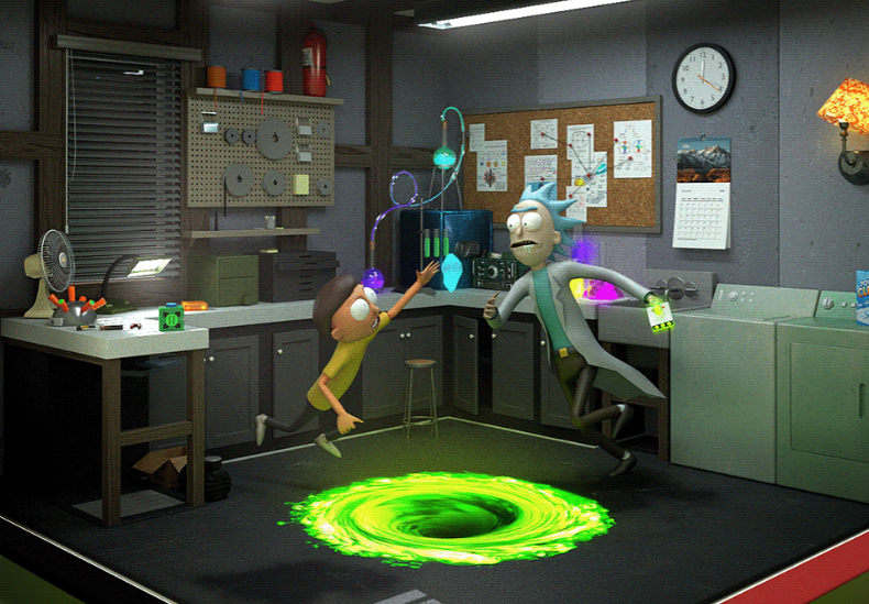  Rick e Morty entrando no Portal